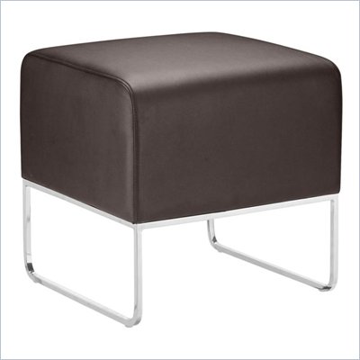 Zuo Plush Ottoman in Espresso