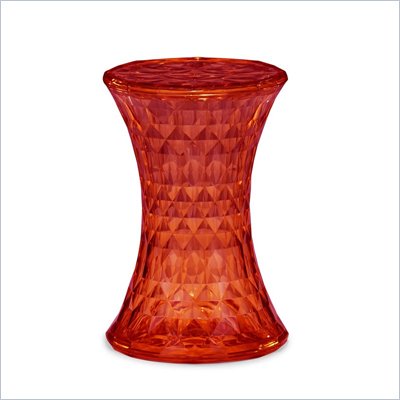Zuo Prisma Stool in Transparent in Red 