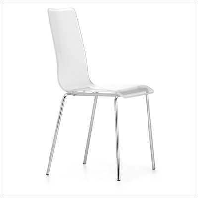 Zuo Stackable Stripy Chair in White