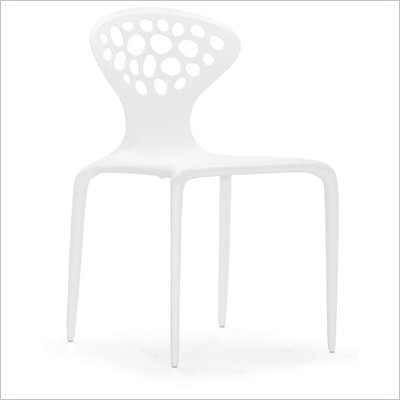 Zuo Stackable Marzipan Chair in White