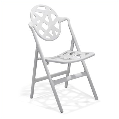 Zuo Stackable Meringue Folding Chair in White
