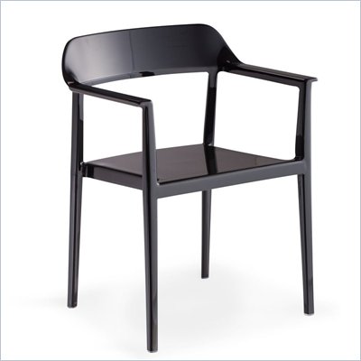 Zuo Stackable Delight Chair in Black