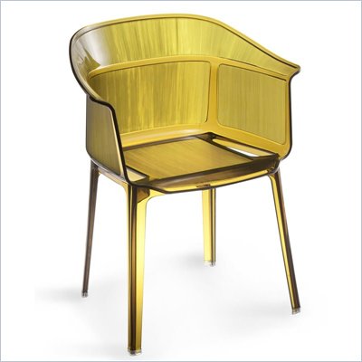 Zuo Stackable Allsorts Chair-in Transparent Brown