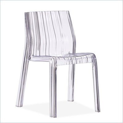 Zuo Stackable Ruffle Chair in Transparent