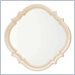 Lexington Long Cove Compass Square Wall Mirror with Shell White Wood Finish