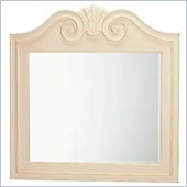 Lexington Long Cove Spinnaker Square Scroll Wall Mirror with Shell White Wood Fi