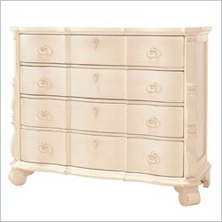 Lexington Long Cove Seabury 4 Drawer Triple Dresser with Shell White Wood Finish