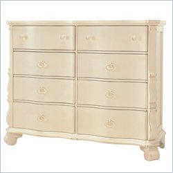 Lexington Long Cove Stonington 8 Drawer Double Dresser with Shell White Wood Finish