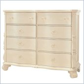 Lexington Long Cove Stonington 8 Drawer Double Dresser with Shell White Wood Finish