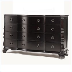 Lexington Long Cove Litchfield 12 Drawer Triple Dresser with Midnight Brown Wood Finish