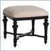 Lexington Long Cove Islip Bedroom Bench with Cream Fabric in Midnight Brown Fini