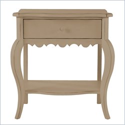 Lexington Long Cove Middleton 1 Drawer Night Stand with Linen Beige Wood Finish