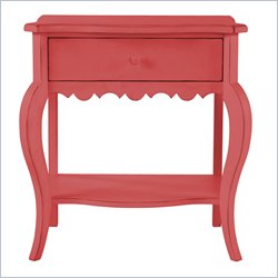 Lexington Long Cove Middleton 1 Drawer Night Stand in Coral Pink Finish