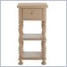 Lexington Long Cove Hidden Lake 1 Drawer 2 Shelf Accent End Table with Linen Beige Wood Finish