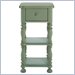 Lexington Long Cove Hidden Lake 1 Drawer 2 Shelf Accent End Table with Moss Green Wood Finish