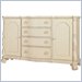 Lexington Long Cove Sag Harbor 6 Drawer 2 Shelf Buffet on Shell White Finish