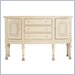 Lexington Long Cove Yarmouth 3 Drawer 2 Shelf Buffet with Shell White Wood Finish