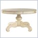 Lexington Long Cove Fall River Extendable Round Dining Table with Shell White Wood Finish