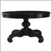 Lexington Long Cove Fall River Extendable Round Dining Table with Midnight Brown Wood Finish