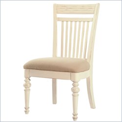 Lexington Long Cove Montauk Side Chair with Cream Fabric in Shell White Finish (Set of 2)