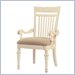 Lexington Long Cove Montauk Arm Chair with Fabric Options in Shell White Wood Finish (Set of 2)