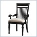 Lexington Long Cove Montauk Arm Chair with Fabric Options in Midnight Brown Finish (Set of 2)