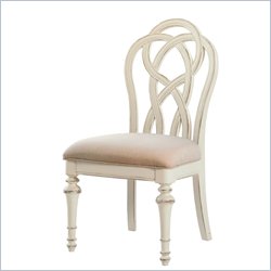 Lexington Long Cove Glen Arbor Side Chair with Cream Fabric in Shell White Finish (Set of 2)