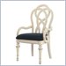 Lexington Long Cove Glen Arbor Arm Chair with Cream Fabric in Shell White Finish (Set of 2)