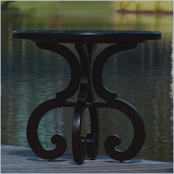 Lexington Long Cove Fairfield 1 Shelf End Table with Midnight Brown Wood Finish