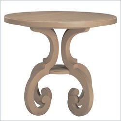 Lexington Long Cove Fairfield End Table with Linen Beige Wood Finish