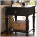 Lexington Long Cove Meridian 1 Drawer 1 Shelf End Table with Midnight Brown Wood Finish