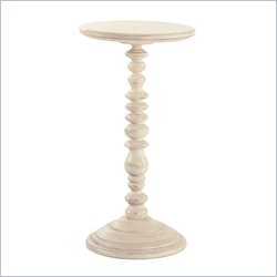 Lexington Long Cove Hampton Bay Round Accent Table in Shell White Finish