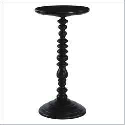 Lexington Long Cove Hampton Bay Round Accent Table in Midnight Finish