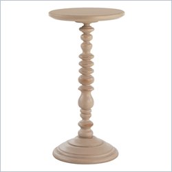 Lexington Long Cove Hampton Bay Round Accent Table in Linen Beige Finish