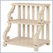 Lexington Long Cove Riverhead 2 Shelf Slat Back Step Table with Shell White Wood Finish