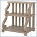 Lexington Long Cove Riverhead 2 Shelf Slat Back Step Table with Linen Beige Wood
