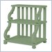 Lexington Long Cove Riverhead 2 Shelf Slat Back Step Table with Moss Green Wood