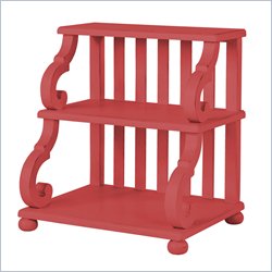 Lexington Long Cove Riverhead 2 Shelf  Step Table in Coral Pink Finish