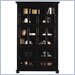 Lexington Long Cove 5 Shelf Bayville Barrister Bookcase with 6 Sliding Glass Doors in Midnight Brown Finish