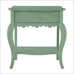 Lexington Long Cove Middleton 1 Drawer Night Stand with Moss Green Wood Finish