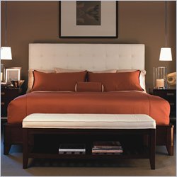 Lexington Zacara Peninsula Upholstered Bed with Cream Fabric