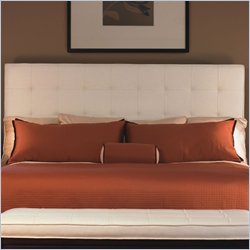 Lexington Zacara Peninsula Upholstered Panel Headboard in Cream Fabric