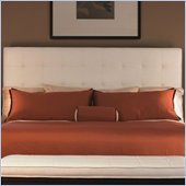 Lexington Zacara Peninsula Upholstered Panel Headboard in Cream Fabric