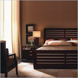 Lexington Zacara Icon King Slat Panel Bed in Warm Sable Finish