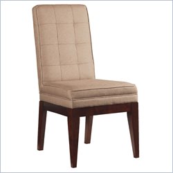 Lexington Zacara Mezzanine Tufted Upholstered Side Chair in Warm Sable Finish (Set of 2)