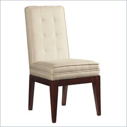 Lexington Zacara Mezzanine Tufted Upholstered Side Chair in Warm Sable Finish