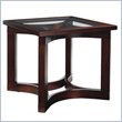 ADD TO YOUR SET: Lexington Zacara Crescent Square Cocktail End Table with Glass Insert