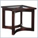 Lexington Zacara Crescent Square Cocktail End Table with Glass Insert