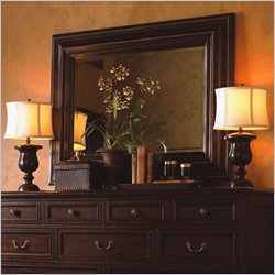 Lexington Barclay Square Essex Rectangle Distressed Brownstone Mirror