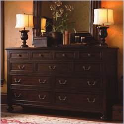 Lexington Barclay Square Churchill 11 Drawer Double Dresser in Antique Cherry